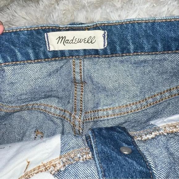 Madewell “Stretch Denim A-Line” Button Up Skirt size 27 - Picture 3 of 4